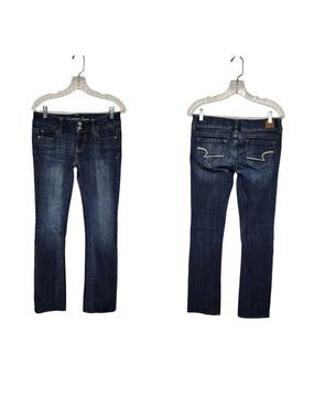 AE American Eagle Blue Artist Low Rise Stretch Bootcut Denim Jeans Size 4R